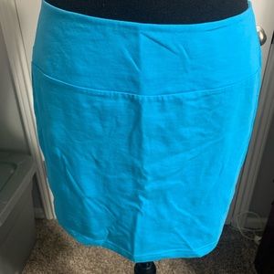 Teal mini skirt stretch